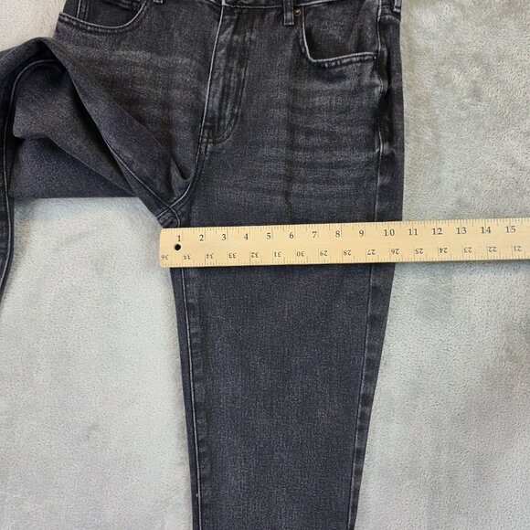 PacSun Mom Jean Jeans Womens 26 Black High Rise 100% Cotton Denim Pants - Picture 6 of 13